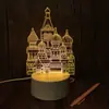 Luz nocturna 3D de fábrica enchufable usb Táctil Control remoto acrílico lámpara de mesa pequeña actividades empresariales regalo mayoreo