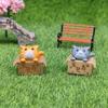 Lindo gato de dibujos animados muñeca fábrica directa adornos de micro paisaje modelo de animal pequeño mini decoraciones de escritorio