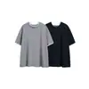 Yidao Vintage 2026 Verano Nuevo Color Block Falso Dos Piezas Cuello Redondo Manga Corta Para Hombre Tendencia Estilo Americano Holgado Camiseta de Pareja