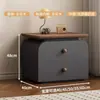 Novo modelo, fácil de instalar, criado-mudo na cor creme, madeira maciça moderna de luxo leve, pequeno móvel de armazenamento de alta qualidade para casa, mesa de cabeceira para quarto