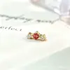 Aretes Pequeños de Caramelo de Aleación de Titanio F-136 Circonia G23 Titanio Rosca Interna Circonia Labret Aretes de Oreja Joyería para Piercing