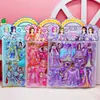 Novos Adesivos Divertidos de Princesa com Desenhos Animados de Camada Dupla Portáteis Moda 2 Adesivos Bolha Meninas Adesivos Prata Quente Atacado