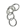 Llavero plano de metal, llavero en forma de 8, anillo liso de metal, accesorios para joyería DIY, anillo para colgar juguetes