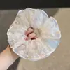 Diadema de Scrunchie con Bordado de Flores de Malla Estilo Super Hada Perla Cuerda para el Cabello Versátil Accesorio para el Cabello Dulce y de Alta Gama