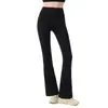 Pantalones Acampanados de Yoga Trasero de Durazno Cintura Alta Levanta Glúteos Ajustados Pierna Ancha Pantalones Deportivos Casuales Adelgazantes Micro Acampanados Fitness Pantalones Largos