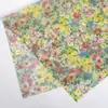 Papel de regalo con flores de colza rojas de red, impresión de pintura al óleo, papel de regalo para jardín de Monet, tienda floral, materiales florales