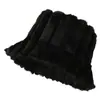 Novo Chapéu de Pescador Listrado da Moda para Mulheres, Outono e Inverno, Nicho, Aba Pequena, Cor Sólida, Engrossado, À Prova de Vento, Versátil, Chapéu Bucket