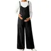 Pantalones de Maternidad de Pierna Ancha de Cintura Alta Estilo Europeo y Americano, Sueltos y Cómodos, Sin Apretar la Barriga, Mono de Maternidad Versátil
