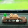 Placa de Telefone para Carro, Caixa de Aromatizador de Carro, Caixa de Pastilhas de Fragrância, Pequeno Shiba Inu Placa de Estacionamento Temporário, Ornamento de Carro, Animal de Estimação Fofo