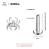 Lanbo F136 Aleación de Titanio Araña Diamante de Zirconia Piercing para Lengua Base Plana Piercing para Cartílago Auricular Joyería para Piercing Transfronterizo
