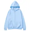 Comercio Exterior Ropa Europea y Americana Mismo Estilo Cardigan con Cremallera Sudadera con Capucha Color Sólido Ropa Deportiva Otoño e Invierno Forro Polar Holgado