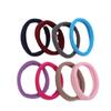Tarjeta fija 6 color negro multicolor sin costuras tarjeta superior cuatro gomas elásticas simple anillo toallero anillo para el cabello joyería de cuero al por mayor