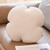 Almohada de Amor Crema Francesa Cojín Simple de Trébol de Cuatro Hojas Cojín de Mesita de Noche para Habitación de Niña Almohada para Siesta en Sofá