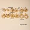 1 Par de Aretes de Diseño Metálico Moderno Europeo y Americano con Forma Regular de Anillo para Mujer, Sencillos y de Alta Gama