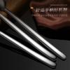 Fabricantes de cucharas de mango largo de acero inoxidable 304, cucharas de postre coreanas, cucharas espesas para mezclar, cucharas de café, vajillas comerciales para el hogar