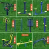 Conjunto de Equipamentos de Fitness ao Ar Livre para Parques, Comunidades, Novas Áreas Rurais e Caminhos com Equipamentos para Exercício de Idosos