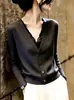 Coleção Outono 2026: Cardigã de Tricô Patchwork com Renda Francesa para Mulheres, Top Elegante e Minimalista, Blusa Versátil