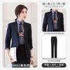 Traje de negocios suave microelástico de un botón para hombre y mujer, traje de traje, traje para personal gubernamental, bienes raíces, banco, traje formal