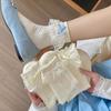 Calcetines blancos de mujer de longitud media, medias de encaje dulce, primavera y verano, combinables, estilo japonés, calcetines de princesa Lolita lindos.