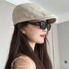 Boné Cool Fang Shuai Qi para Frente Boné Rosto Exposto Pequeno Algodão e Linho Nicho Vintage Combina com Tudo Boina Chapéu Masculino e Feminino