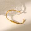 Moda Transfronteriza Pulsera Abierta Irregular de Titanio para Mujer Francesa Nicho Simple de Alta Gama Acero Inoxidable Joyería