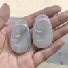 Pingente de Jade Verde Tianshan de Xinjiang com Padrões de Flores Flutuantes, Apresentando Buda, Guanyin e Ruyi, um Pingente de Jade que Dizem Responder a Todos os Pedidos, com Pixiu e Cabaça