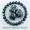 Pulseira de Cristal Popular Transfronteiriça 8mm Gema Vermelha Verde Cristal Morango Lápis Lazúli Pulseira Pulseira de Pedra Natural Atacado de Fábrica