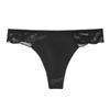 Comercio Exterior Transfronterizo Estilo Europeo y Americano Sexy Encaje Empalmado Seda de Hielo Calzones para Mujer T-Shape Tanga Tanga Tanga
