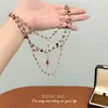 Lindo Colar de Renda com Contas em Camadas Estilo Deusa Retro com Charme Exótico e Colar com Pingente de Sol Roxo Sexy