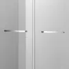 Pantalla Divisoria de Baño de una Sola Línea para Separación Seco-Húmedo, Mampara de Ducha con Puerta Doble Corredera, Perfil de Acero Inoxidable 304, Baño