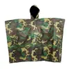 Impermeable Camuflaje Cuadrado Tres en Uno para Exteriores Senderismo Montañismo Camping Esterilla de Suelo Poncho Estilo Capa de Lluvia Transfronterizo Europeo y Americano