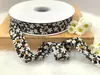 Borda Ondulada de 2,5cm Pequena Floral Feita à Mão DIY Laço Acessórios de Cabelo Embalagem de Flores Chapéu de Palha Decorativo Cinto de Tecido Estampado