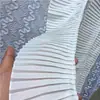 Negro y blanco suave perla gasa pliegues de órgano encaje encaje hecho a mano diy lolita muñeca falda decoración