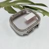 Funda Galvanizada con Diamantes de una Sola Fila y Película Integrada Adecuada para Apple 11 12 iWatch Ultra Funda de Vidrio Templado