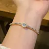 Pulsera geométrica redonda de circón con incrustaciones de diamantes Pulsera simple de alta gama europea y americana moda exquisita joyería nueva venta al por mayor mujeres