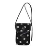 2026 Nueva Bolsa Vertical de Teléfono Móvil de Lunares para Mujer, Bolso Cruzado Pequeño de Moda con Hebilla de Cuerno, Bolso de Hombro Vintage de Gamuza