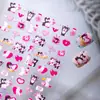 Cyansea Popular Transfronteiriça Tema Amor Urso e Coelho Dia dos Namorados Gelatina 3D Decoração de Unhas Adesivos DIY