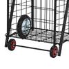 Carrito de Compras Plegable Personalizado Carrito de Compras de Metal Portátil Supermercado Comestibles Hogar Cesta para Exterior