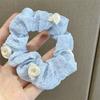 Cuerda para el cabello con forma de rosa para niña francesa, dulce y pequeño anillo para el cabello, elegante y elegante, cuerda para el cabello, anillo grande para el intestino, accesorios para el cabello estilo japonés y coreano, tocado