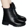 Botas Martin de Couro Macio Casuais da Moda Outono/Inverno 2026, Botas de Cano Curto Planas com Forro de Lã, Sapatos Femininos para Comércio Transfronteiriço