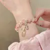 Pulsera de Cristal con Perlas Nueva 2026 para Mujer, Diseño de Nicho de Lujo Ligero, Pulsera de Alta Calidad, Pulsera de Perlas Estilo Ins