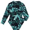 Moda Praia Feminina 2026 Nova Chegada Zíper Manga Longa Tendência Estampado Maiô Peça Única Recomendação de Novo Produto Popular Peça Única