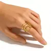 Anillos Redondos Irregulares Creativos, Personalizados, Simples, Versátiles Europeos y Americanos, Anillos Abiertos de Venta Caliente Transfronteriza, Joyería de Mano al por Mayor