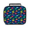 Lonchera Tipo Bandolera de Dinosaurio para Estudiantes de Primaria y Secundaria, Niños, Trabajadores de Oficina, Dibujo Animado con Bolsa para Arroz, Fiambrera para Picnic, Impresión DIY