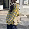 Suéter macio de tricô listrado color-block estilo coreano para mulheres, novo outono/inverno, caimento solto e relaxado, tricô versátil