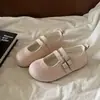 Zapatos Mary Jane Franceses de Suela Gruesa Zapatos Individuales Versátiles para Mujer Verano 2026 Nuevos Zapatos Birkenstock Deportivos Casuales Zapatos Blancos