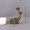 Juego de latón macizo de los nueve hijos del dragón: Ornamento de Bixi, Chiwen, Pulu, Biyuan, Qiu Niu, Yazi, Suanni, Chaofeng y Fuxi