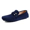 Sapatos de Perna Cruzados de Primavera para Tamanho Grande Couro Genuíno Couro Macio Respiráveis Sapatos Preguiçosos Casuais Masculinos Sapatos de Lã