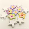 Flor de Huevo de Cinco Pétalos Brillante Graduado Resina Accesorios Estuche para Teléfono Móvil DIY Pasador Cuerda para el Cabello Parche Flor para Zapatos Material