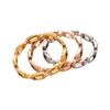 Anillo de pareja de acero inoxidable con borde cruzado, diseño de cadena hueca con personalidad de moda, joyería de acero de titanio en oro rosa para mujer